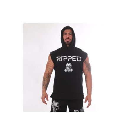 Chaleco Negro con Gorro Calavera