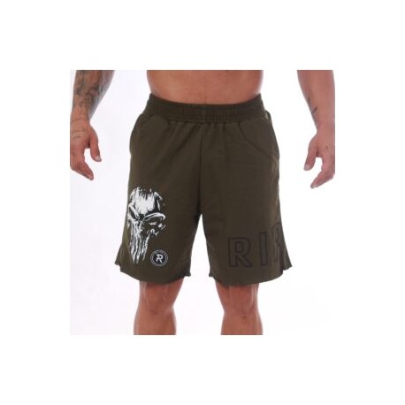 Short French Terry Verde Militar Calavera