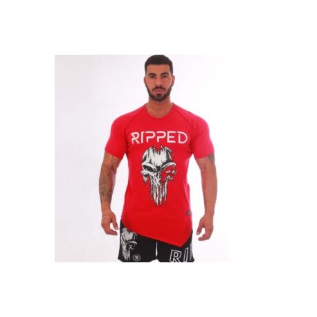 Camisa Manga Corta Pico Rojo Calavera