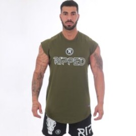 Camisa Corte Japonés Verde Militar 3D