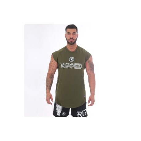 Camisa Corte Japonés Verde Militar 3D