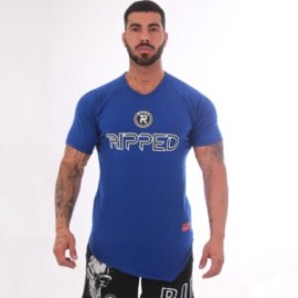 Camisa Manga Corta Pico Azul Rey 3D
