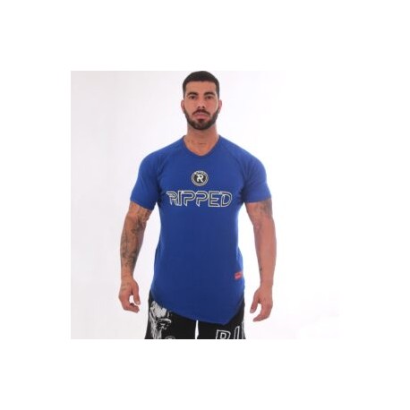 Camisa Manga Corta Pico Azul Rey 3D